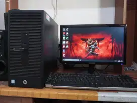 Pc HP fullset (intel i3 gen6 + ram 8gb ddr4 + monitor 19inch)