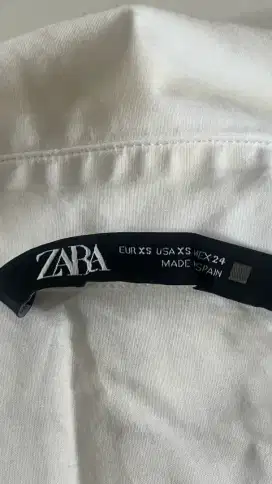 KEMEJA POLOS ZARA PUTIH ORIGINAL