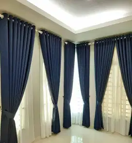 Pasang Gorden Blackout Sekat Klinik Hordeng Pintu Gordyn Vitrase