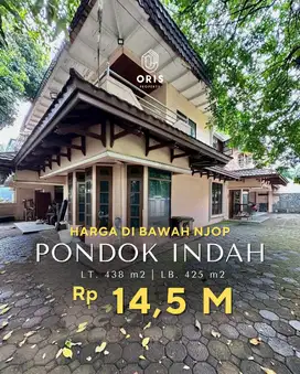Harga Dibawah NJOP Rumah Hoek Depan Taman di Pondok Indah Jakarta