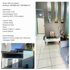 Dijual Rumah di Radar Auri, Cimanggis, Mekarsari