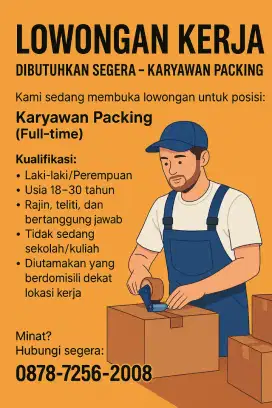 LOKER PACKING OLSHOP