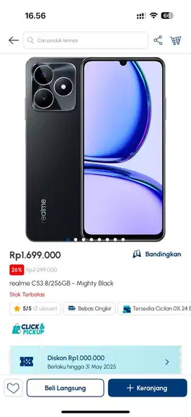 HARGA PRMO CLEAREN SALE REALME C series