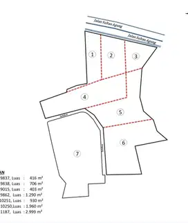 Tanah 8700 meter di jalur 2 sultan agung way halim