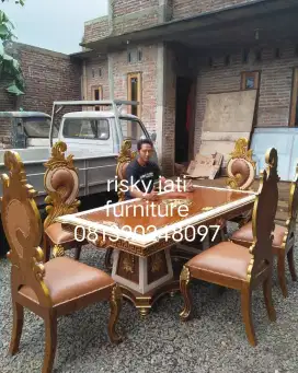 Meja makan Upin Ipin 6 kursi