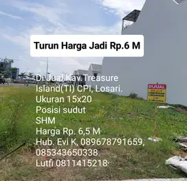 Dijual Kavling di CPI Treasure Island  Makassar