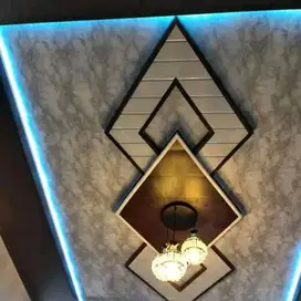 Sekat Plafon Partisi PVC GRC Gypsum Jasa Tukang Pasang Wall Moulding