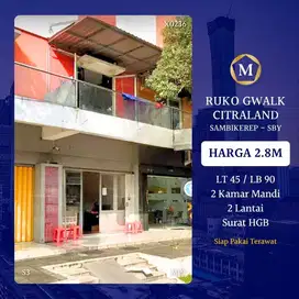 Ruko Gwalk Citraland Sambikerep Surabaya