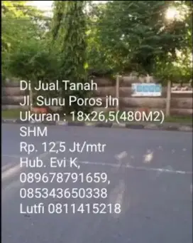 Dijual Kavling  Jl. Sunu Makassar