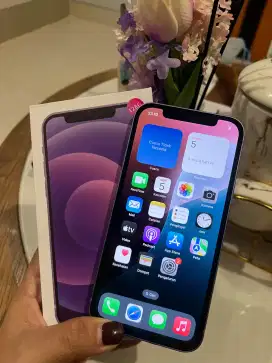 Iphone 12 128gb all operator mulusss warna purple