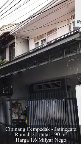 FOR SALE Rumah 2 Lantai Jalan Swadaya 3 Cipinang Cempedak Jatinegara J