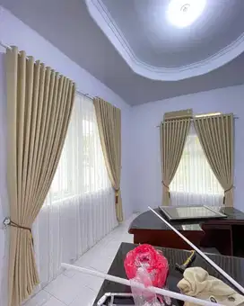 Pemasangan Tirai Gorden Jendela Gordyn Mewah Hordeng Model Terbaru Mur