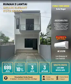 RUMAH 2 LANTAI HARGA 1 LANTAI BOGOR KOTA BEBAS BANJIR TERBAIK