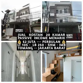 JUAL KOS KOST KOSAN KOSTAN 20 KAMAR DI TOMANG GROGOL PETAMBURAN JAKBAR