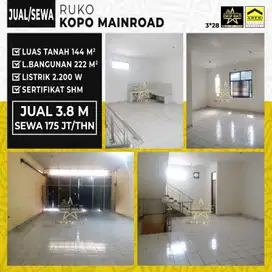 175 jt Disewa Ruko mainroad Kopo / dijual 3,8 M  lt 144 lb 222 SHM