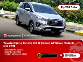 Toyota Kijang Innova 2.0 G Bensin AT Silver Metalik NIK 2021/2022
