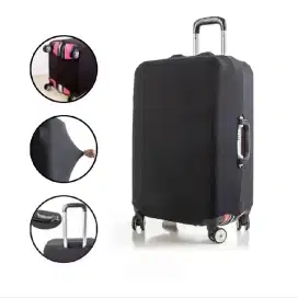 Ready BJM! Sarung koper / Cover Pelindung Koper Polos Elastis Hitam