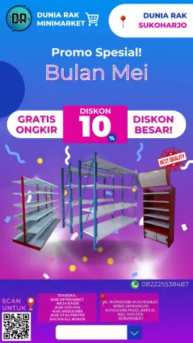 Jual rak gondola minimarket