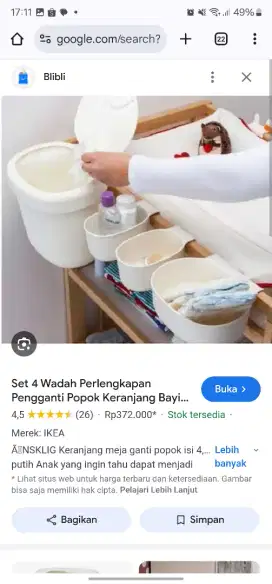Wadah perlengkapan baby ikea