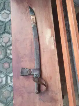 vintage pedang hembrug holand tua original lengkap dengan sarung kulit