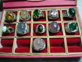 Cincin batu ring perak tebal mulus