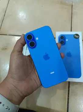 Iphone 16 internal 128gb warna biru fulset like new