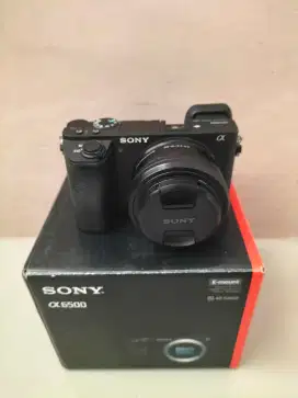 Sony A6500 Lensa kit Fullshet Box Lengkap SC Rendah