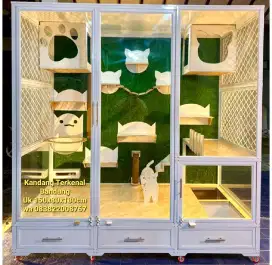 Kandang kucing alumunium
