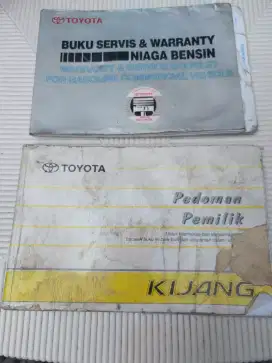 Manual Book & Service Book Kijang Kapsul