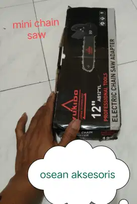 Mini chain saw, senso mesin gerinda, adaptor senso
