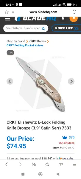 Pisau lipat ckrt New type 7333