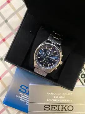 Jam Tangan Pria Seiko Chronograph Quartz SSB377P1 Original Second