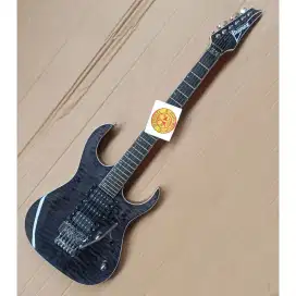Gitar IBANez Premium Black Flam Baru