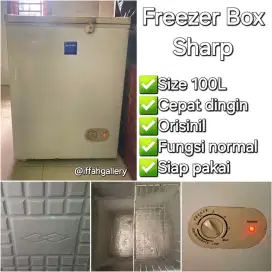 Freezer Box Sharp 100 Liter Orisinil Siap Pakai
