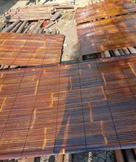 Jual tirai bambu wulung kulitan