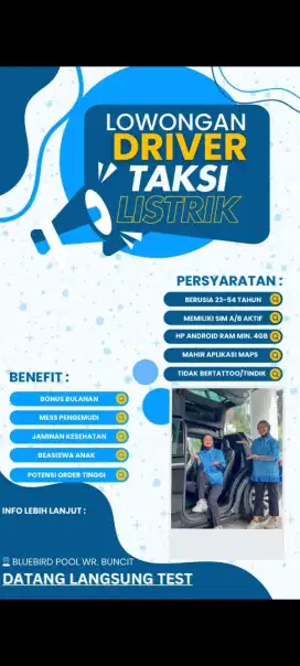 Driver taksi blue bird Mampang