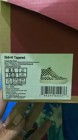Sepatu Vans hi ukuran 41 26,5cm