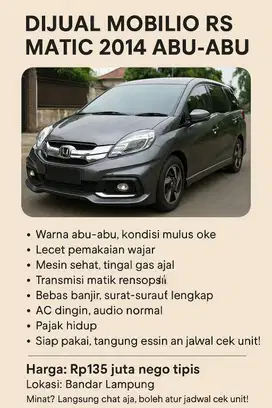 Mobilio RS Matic 2014 Abu-Abu