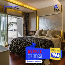 Staycation Penginapan Transpark Bintaro Aesthetic En'sRoom Senin
