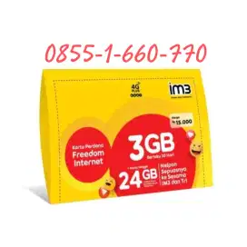 Nomor Cantik 11 Digit Indosat Freedom Internet 3GB