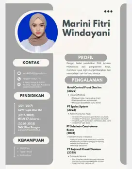 INFO LOKER SEKITAR KALIDERES