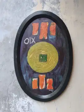 Lukisan Sadali  di papan  ( rare )