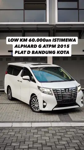 LOW KM TOYOTA ALPHARD G ATPM 2015 PILOT SEAT PLAT D