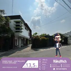 Rumah Induk + Kost Ekslusive Tanah Luas Di Jogja Area Ringroad Utara
