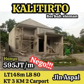 Strategis rumah di berbah akses jalan aspal