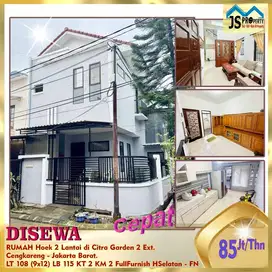 DISEWAKAN RUMAH Hoek 2 Lantai di Citra Garden 2 Ext. Jakarta Barat