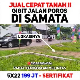Jual Cepat Tanah Gigit Jalan Poros Di Samata Dekat KAMPUS UIN samata