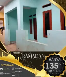 RUMAH MINIMALIS 2 KAMAR SIAP HUNI MULAI DARI 100 JUTAAN BEBAS BANJIR