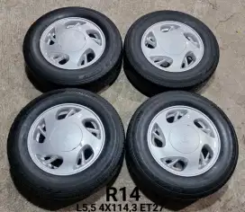 Jual velg oem kijang r14 4x114,3 + ban
