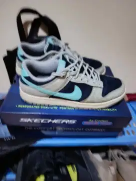 jual sepatu nike ori retro blue size 43 layak pakai good condition